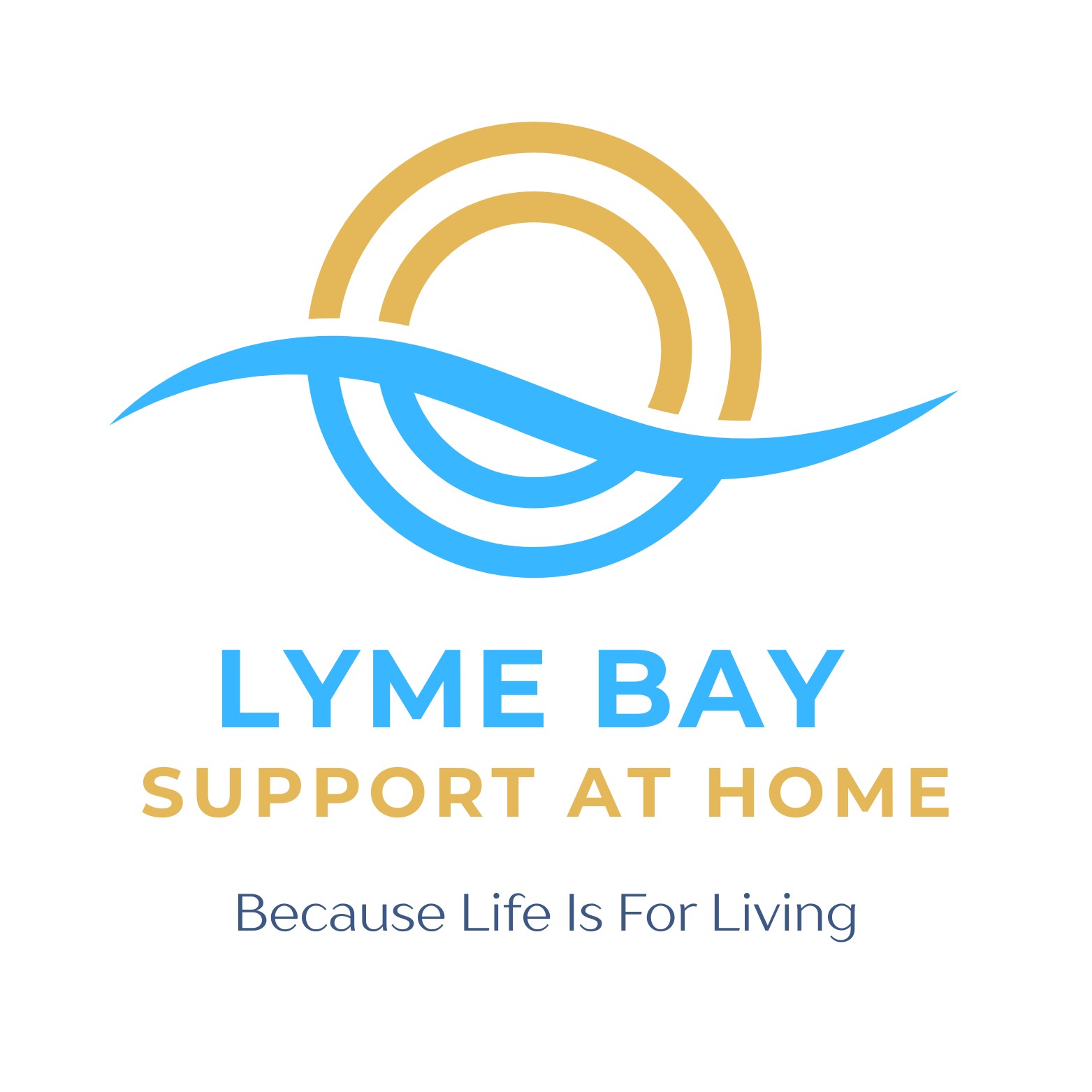 Image of a logo including a blue wave and yellow sun