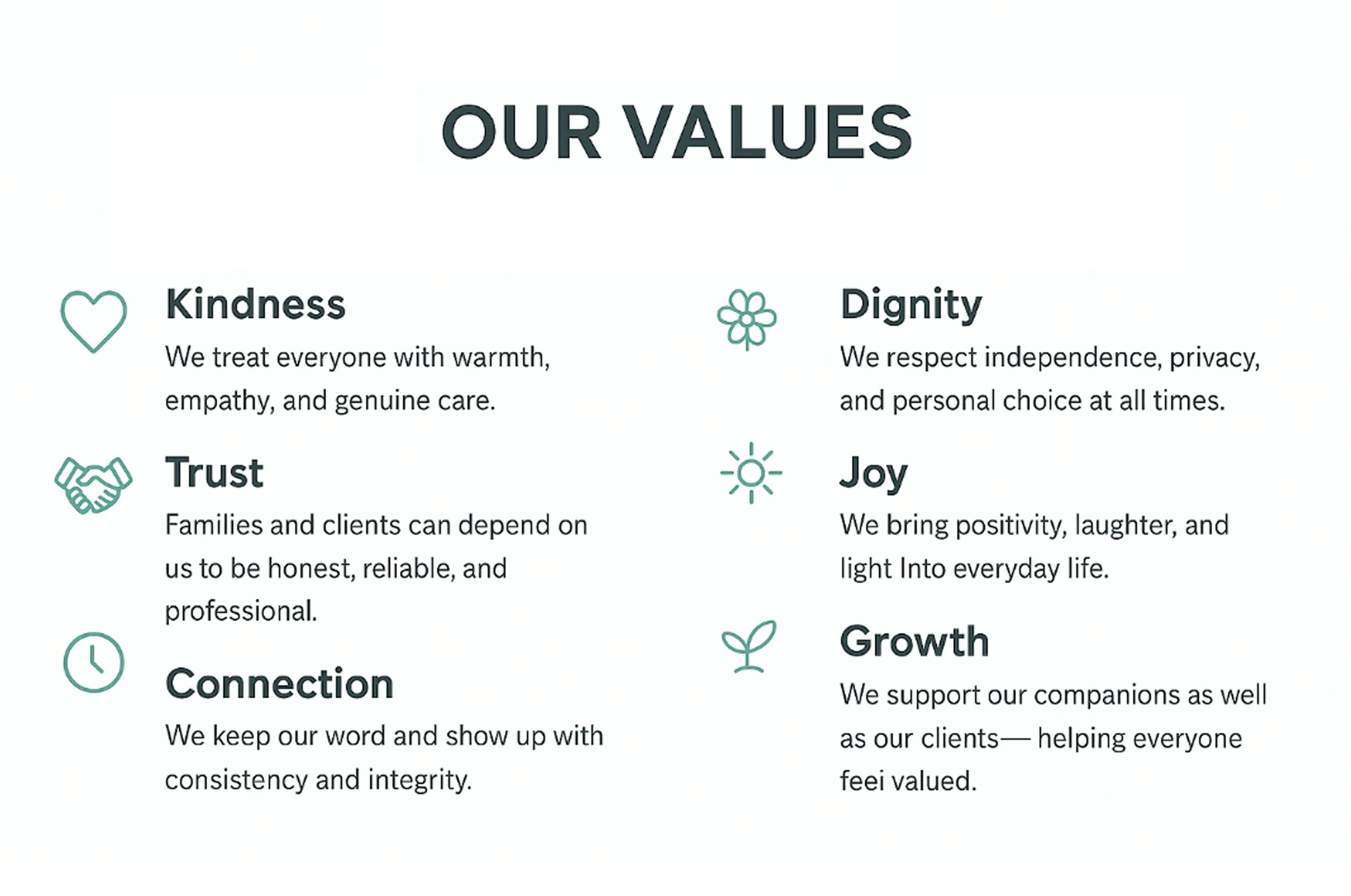 List of values with icons