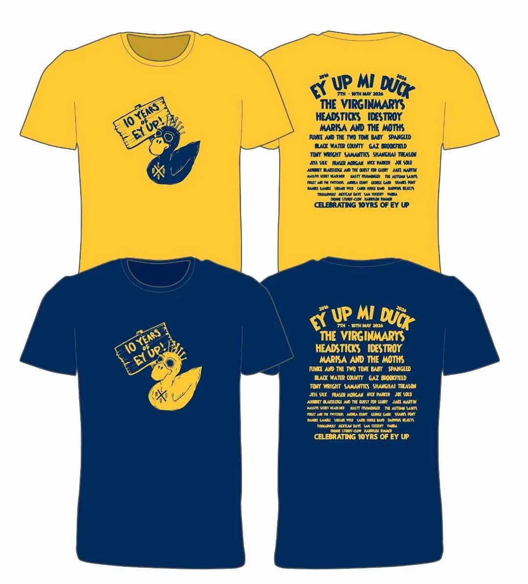 Ey Up Mi Duck Tee Shirt - NAVY (Pre Order)