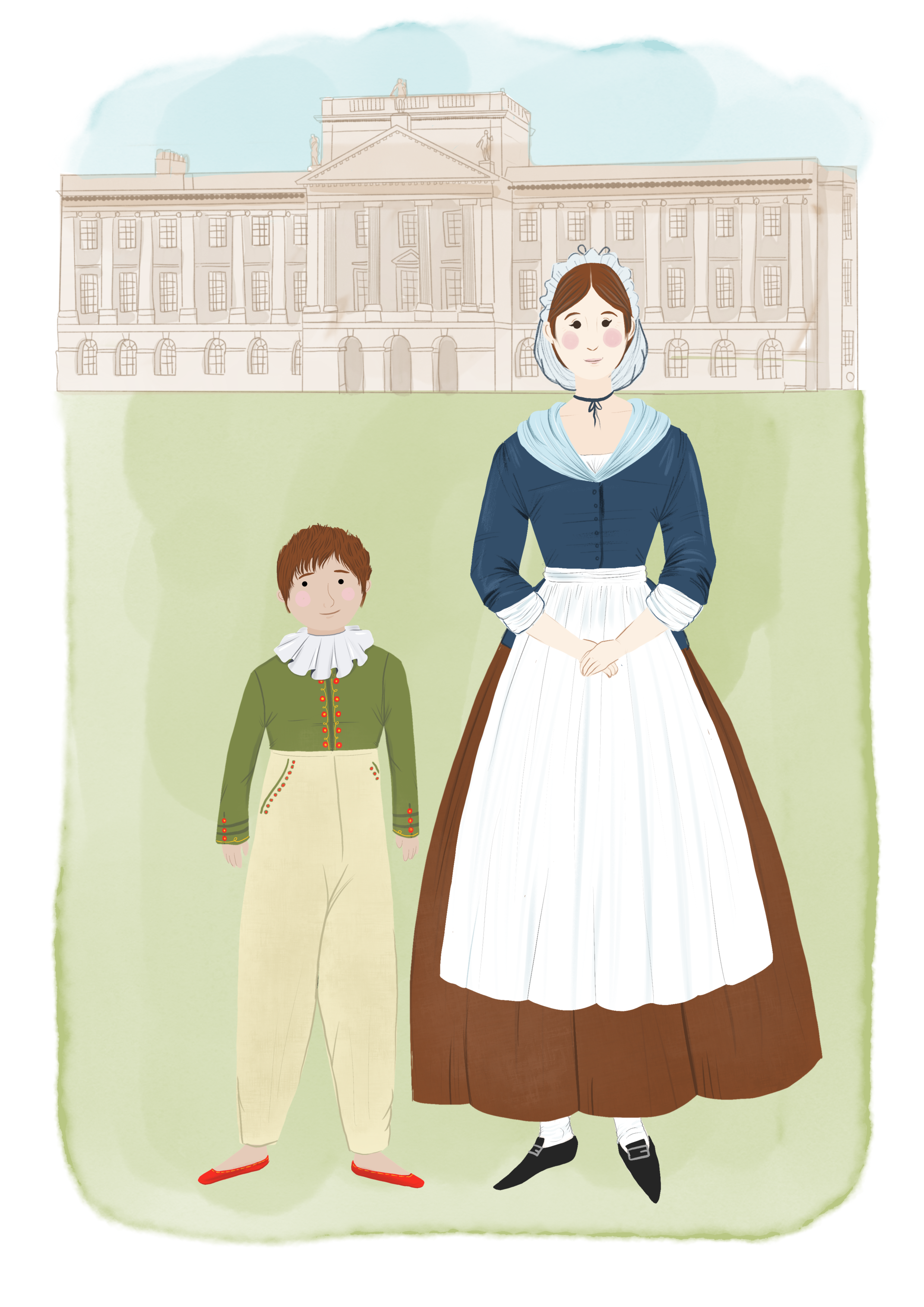 Thomas Legh and his Mum, Lyme Park