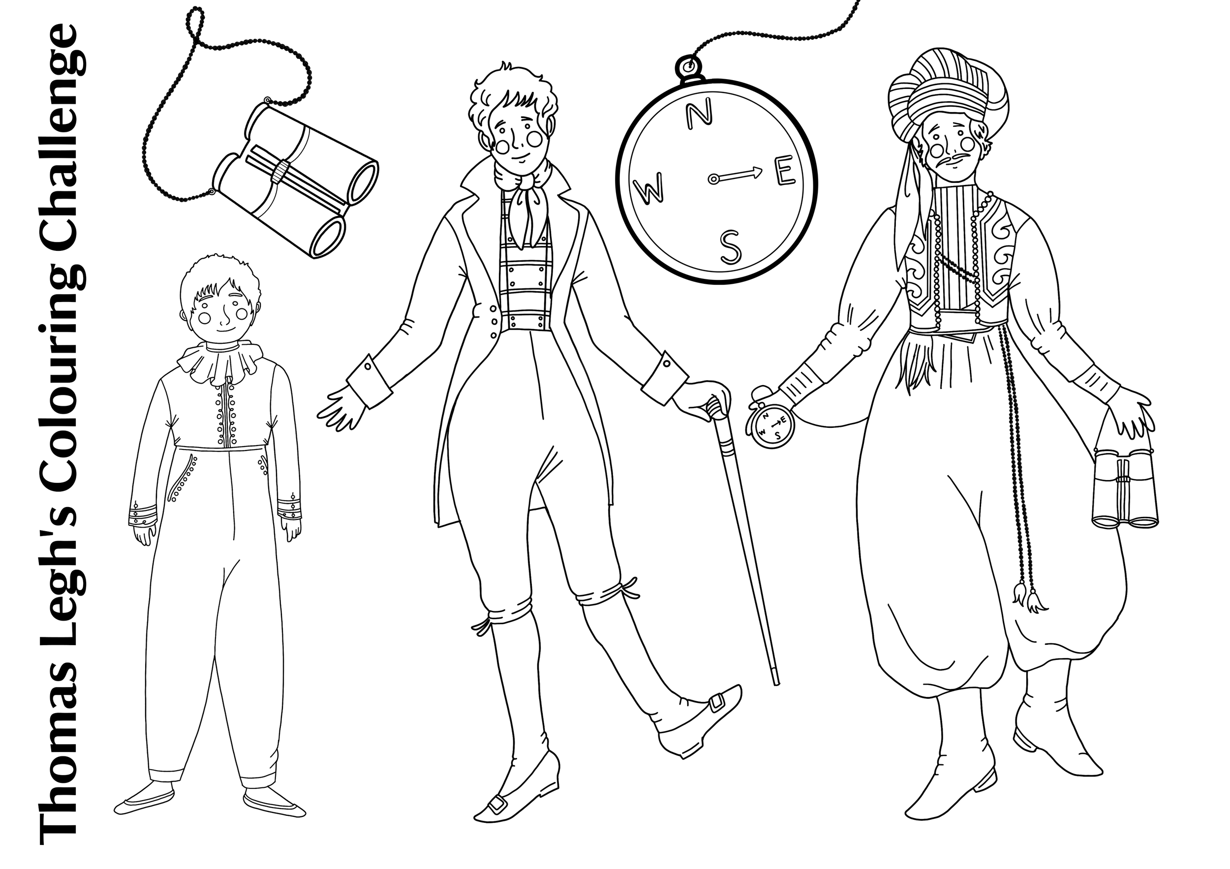 Thomas Legh Colouring Sheet for Lyme Park