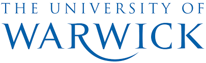 Logo of the University of Warwick in blue text.