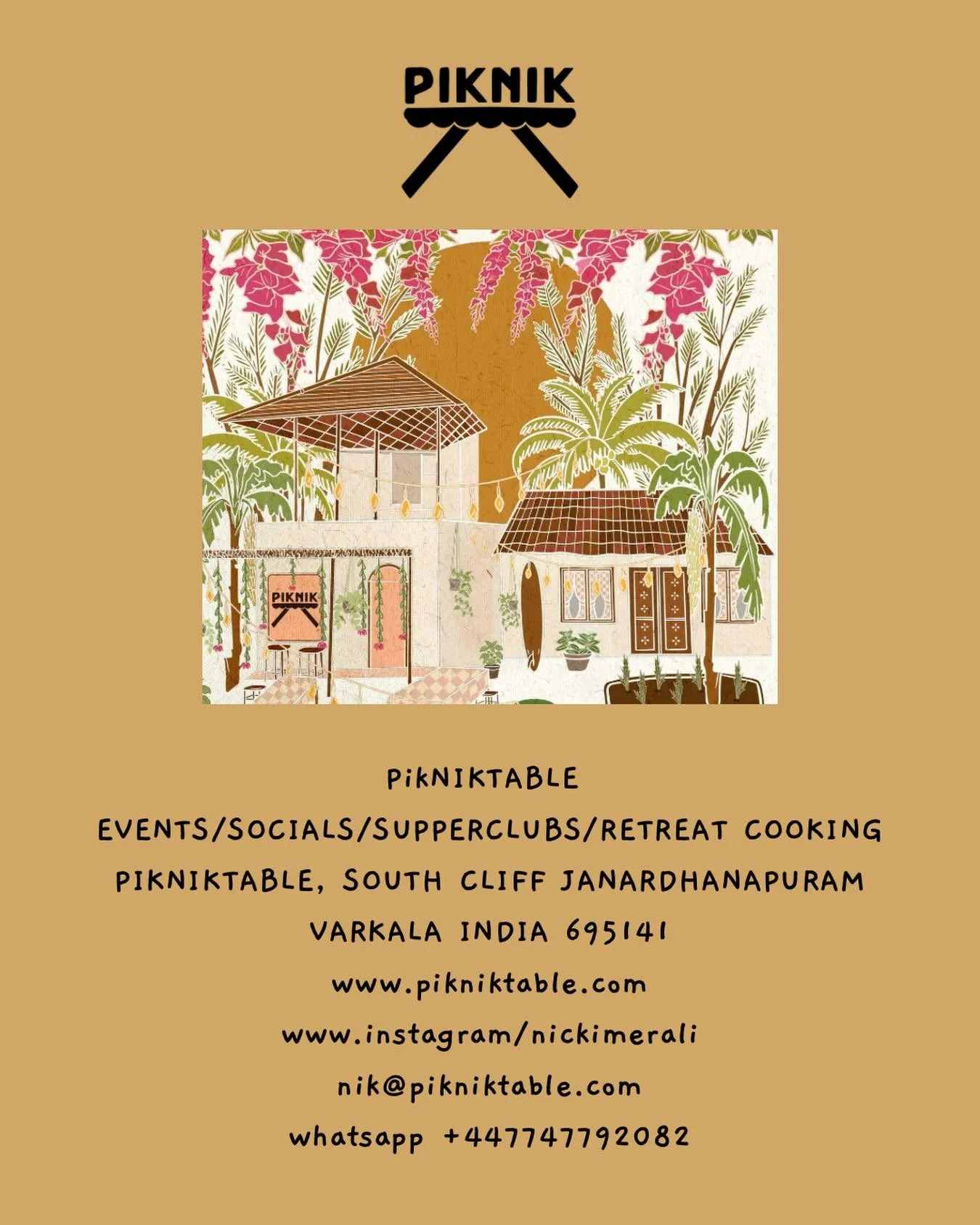 Get in contact if you are interested in connecting, great food, collaboration, community, retreat catering, supper clubs, private hire or just want a chit chat. #varkala #community #chef #yoga #retreats #food #supperclubs #pikniktable