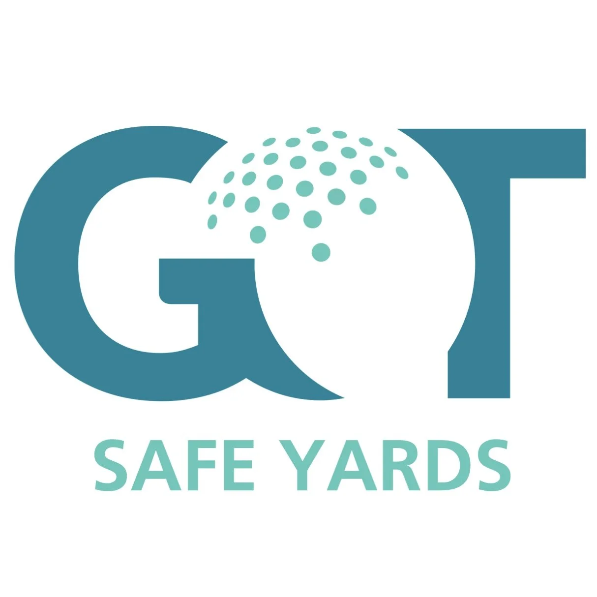 Logo with the letters G and T, a globe with dots in between, and the words 'SAFE YARDS' below.