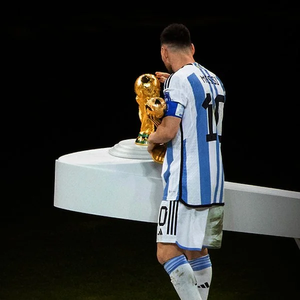 FIFA World Cup Final 2022 Messi with trophy