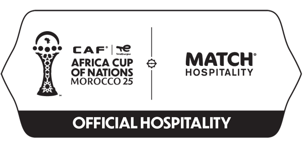 CAF Africa Cup of Nations logo, 2025 Morocco, Match Hospitality.