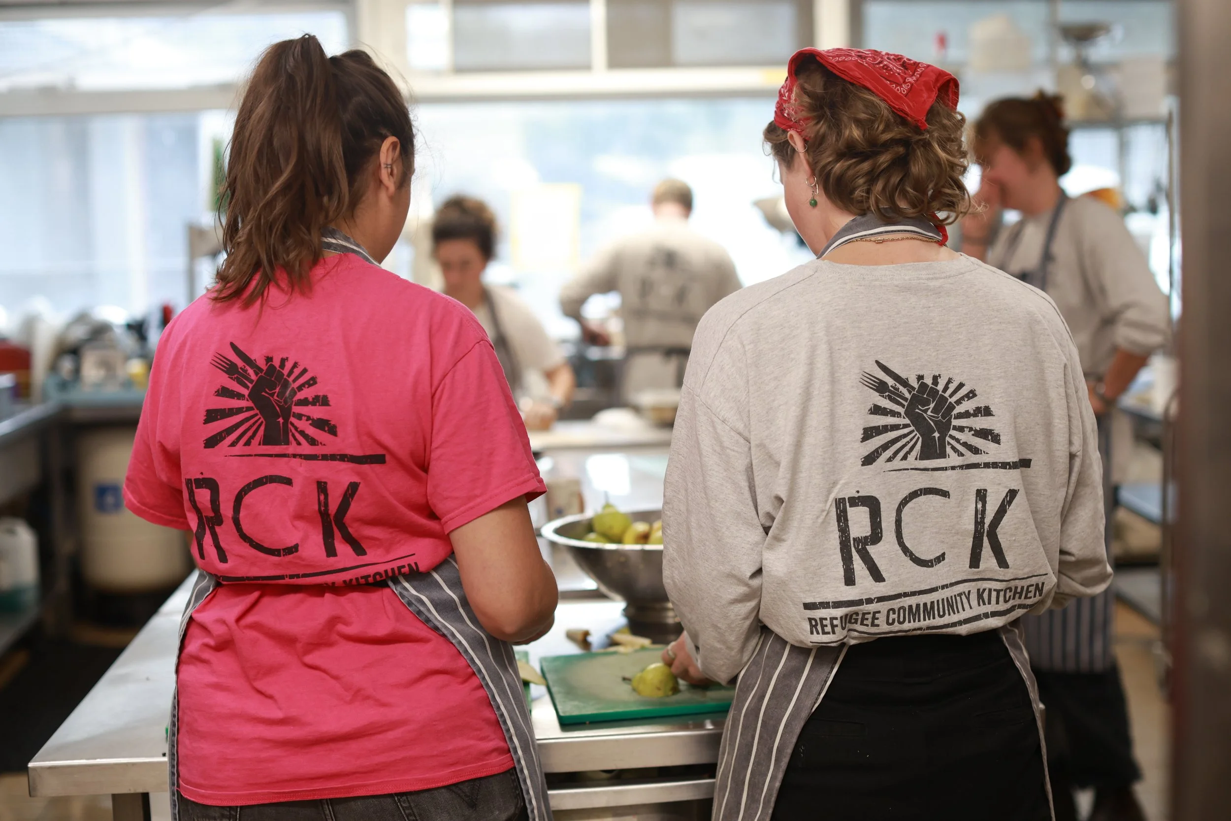 Volunteers at Refugee Community Kitchen in London