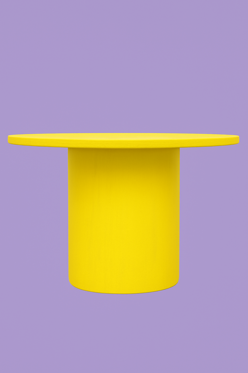 Żółta pedestalowa stół na fioletowym tle.png