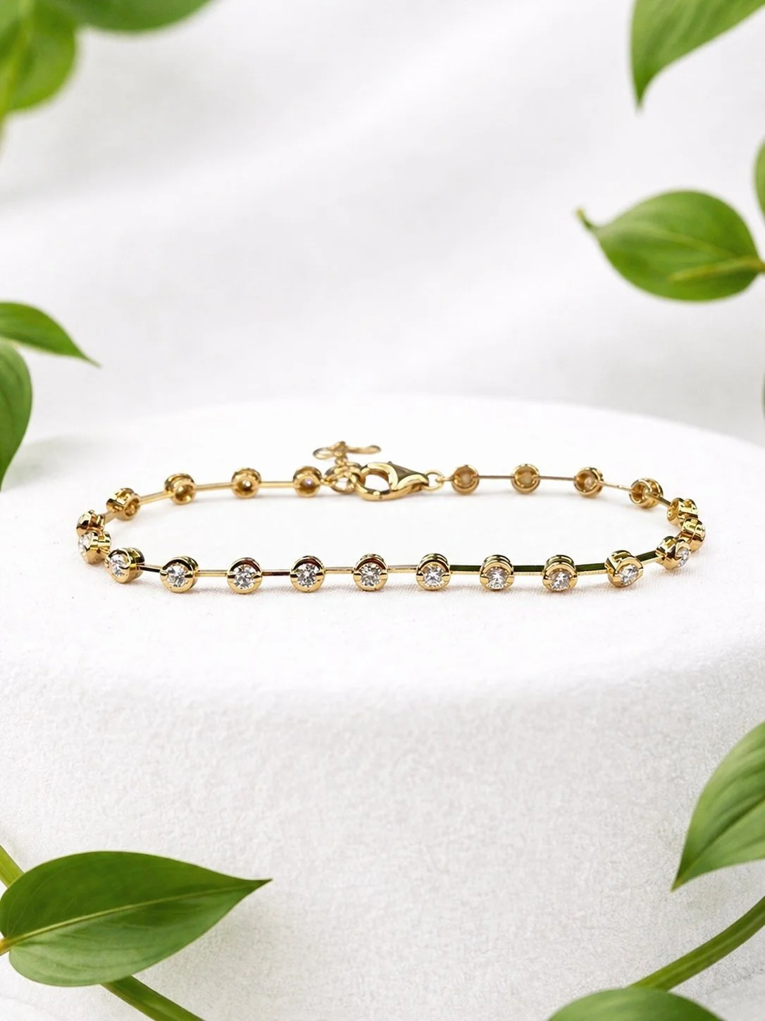 Bezel Set Lab Diamond Tennis Bracelet