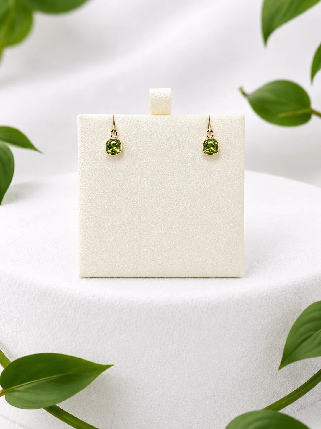 Gold Peridot Drop Earrings
