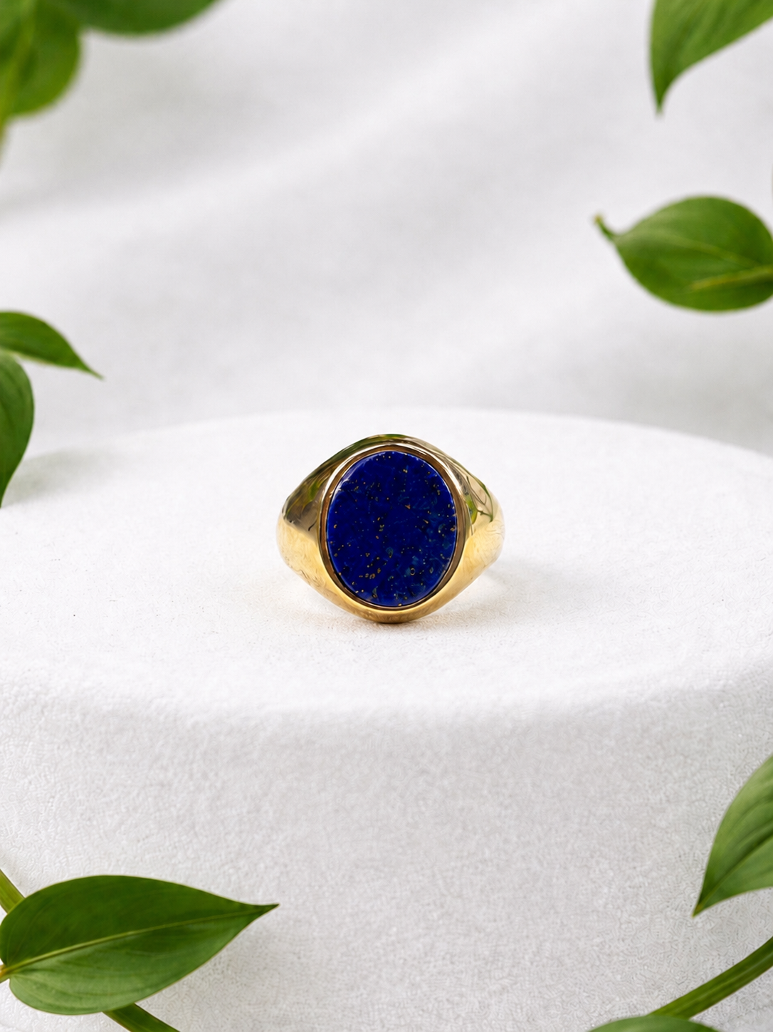 Lapis Yellow Gold Signet Ring