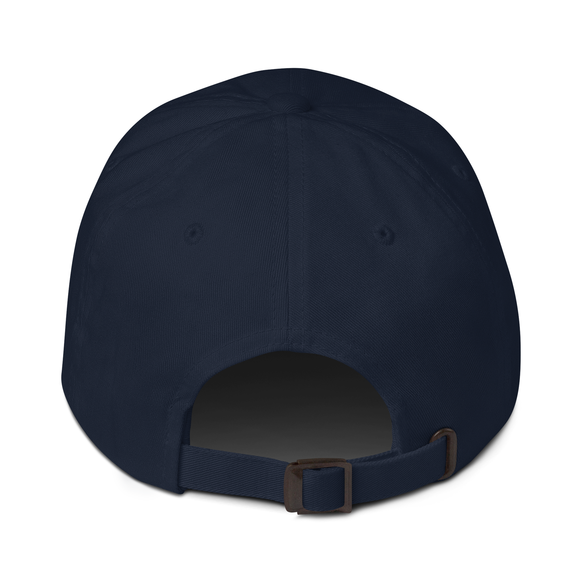 Navy Masonic baseball cap, low-profile Freemason hat with adjustable strap and gold embroidery.
