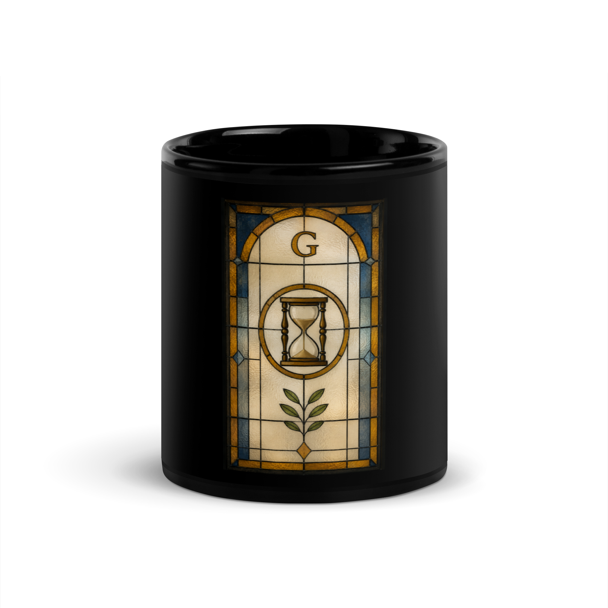 Hourglass & Acacia Stained Glass Mug