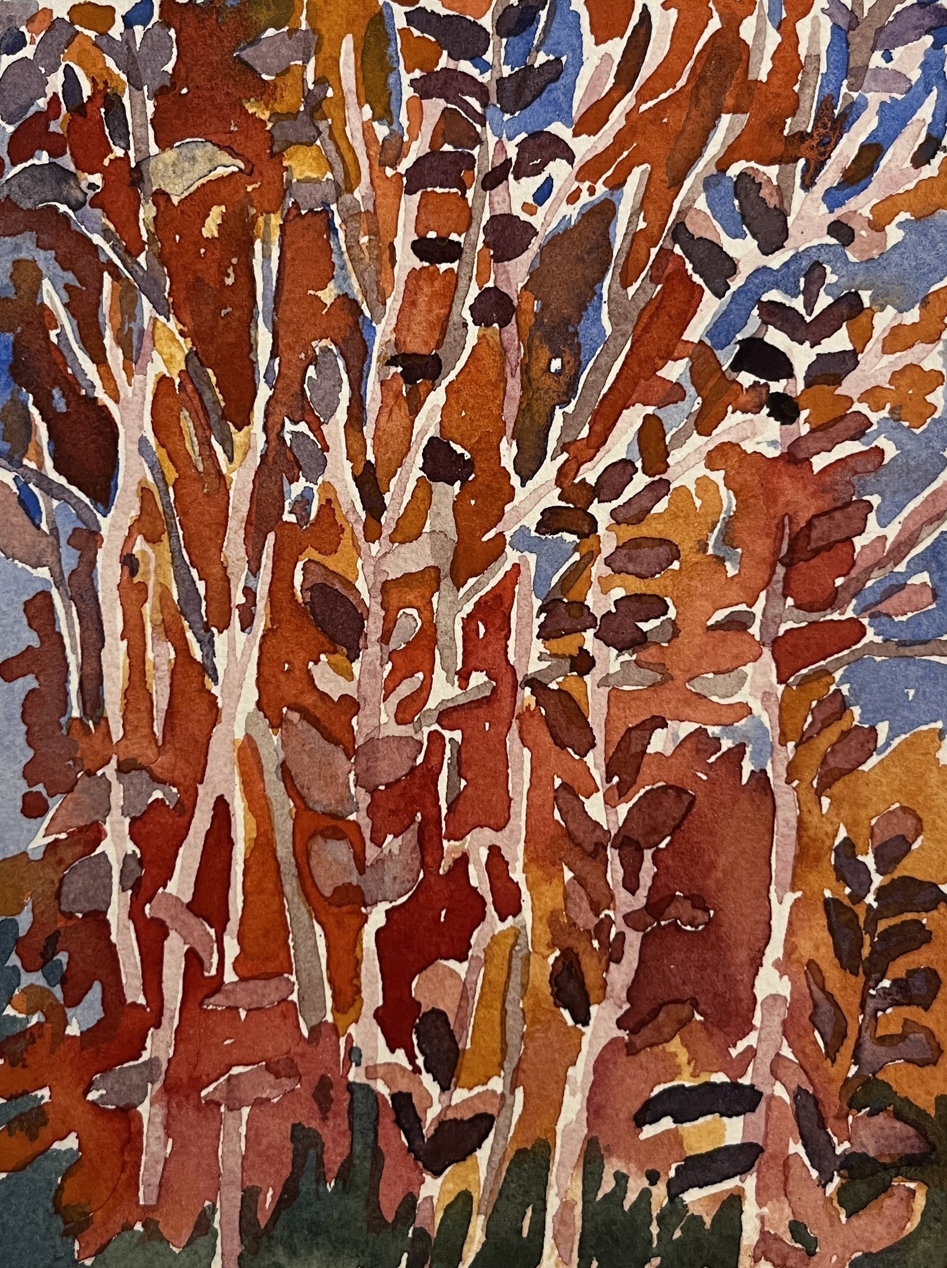 Susan Greenstein, "Crimson and Orange"