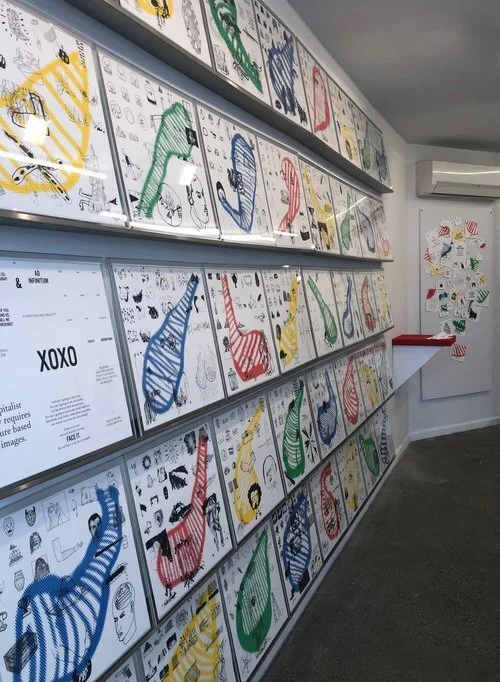 Installation Photo of Hard-Line: Andrew Cornell Robinson and Matt Rota