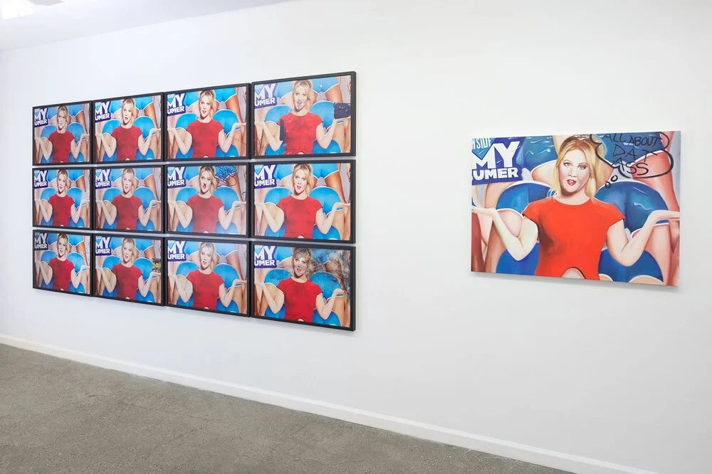 Charles Cohen, Amy, 2015 (Left;) Jason Bryant, Monogamy Isn’t Realistic, 2017 (Right) installation view 
