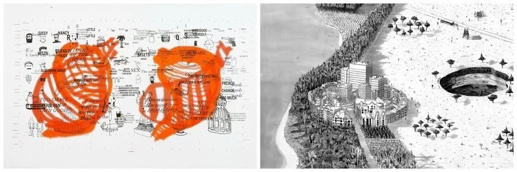 Art This Week: Lines, Cut Paper, and Low-Tech Glitches