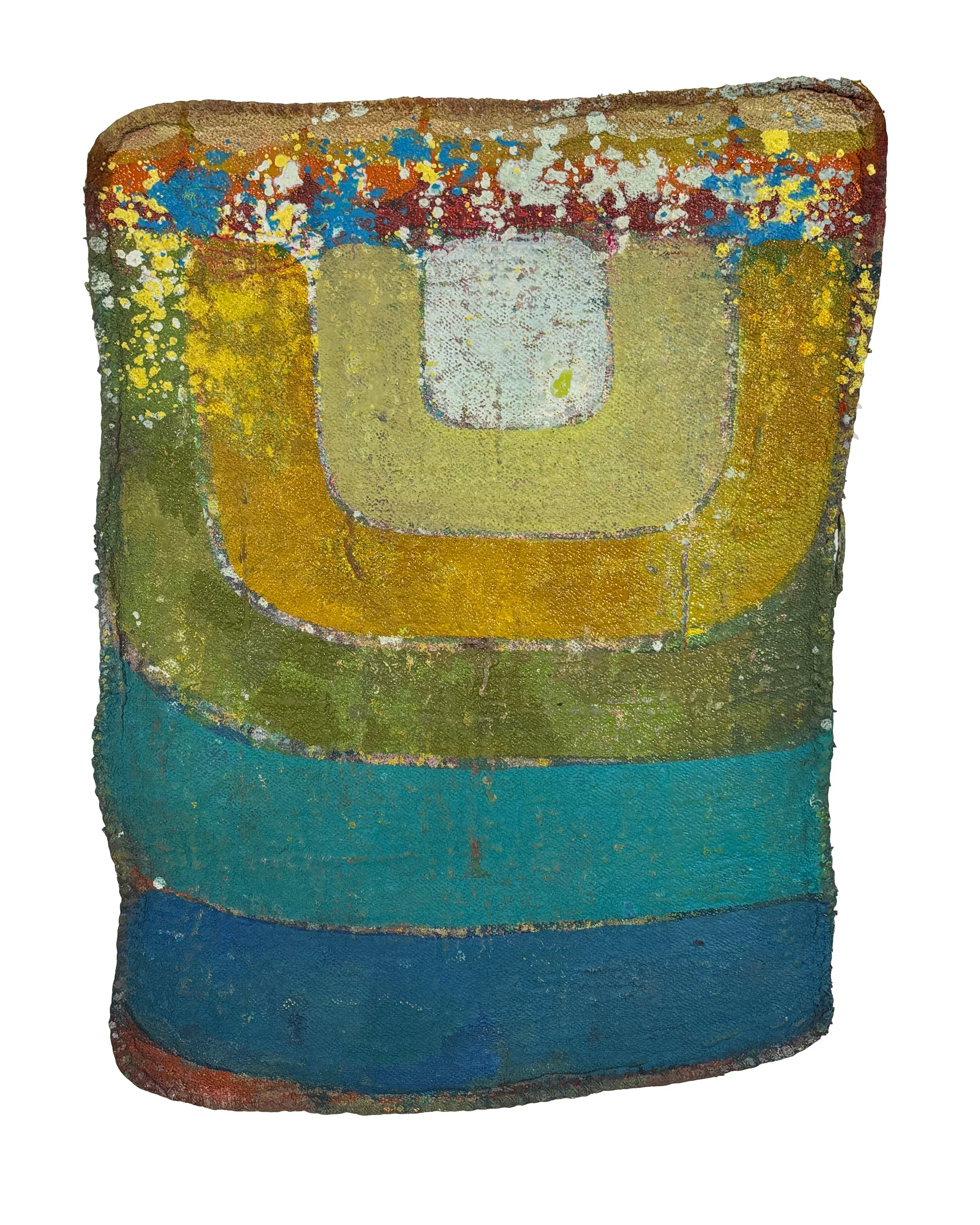 Jason Rohlf Lifted Up 16 X3" acrylic on muslin shop rag 2024:26.jpg