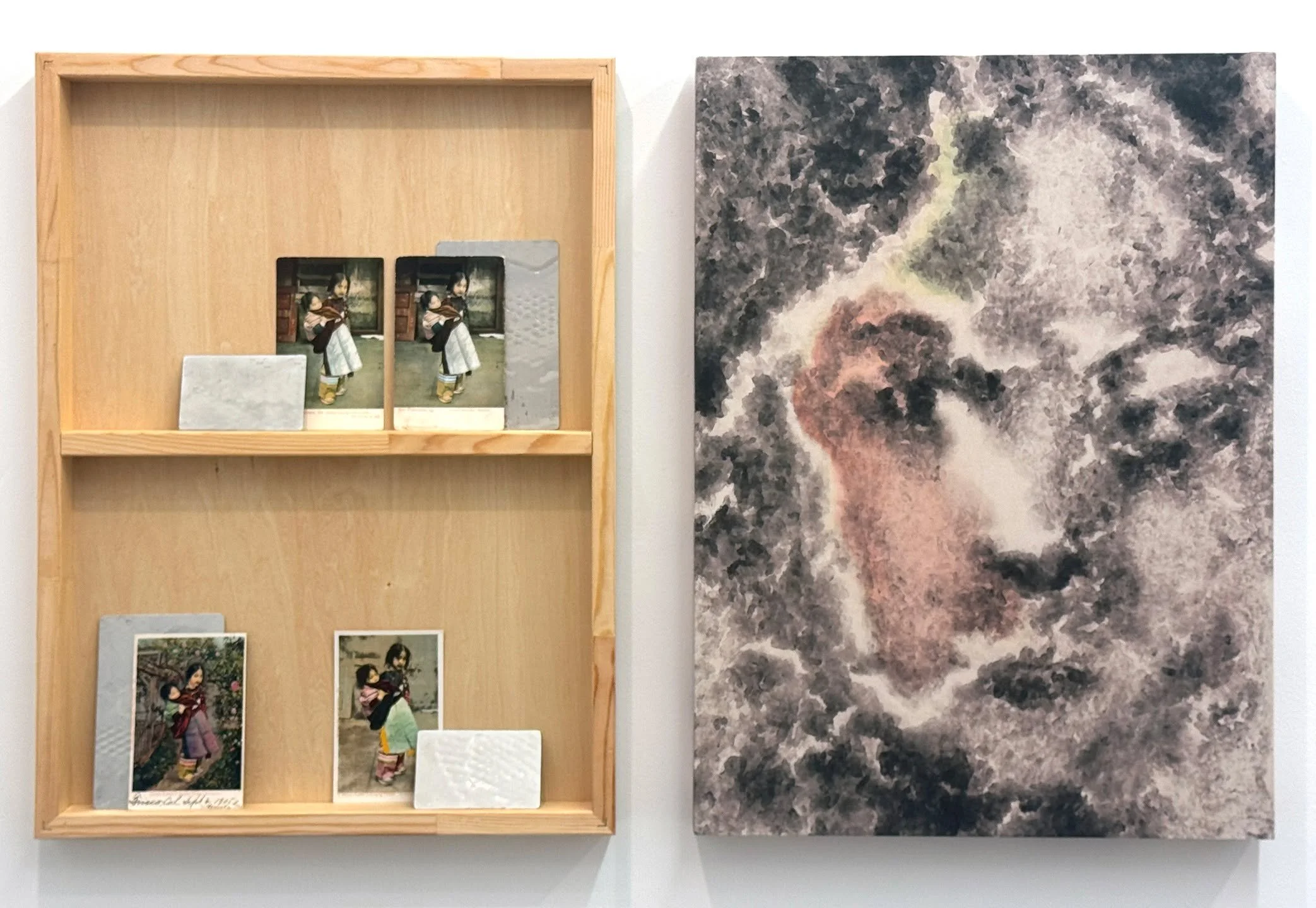 "Familiar Stranger," a group exhibition curated by Danielle Wu, is on view at Equity Gallery through April 11, alongside concurrent exhibitions Siyan Wong, "Mother Warriors," "Immigration in America," and Mark LaRiviere,