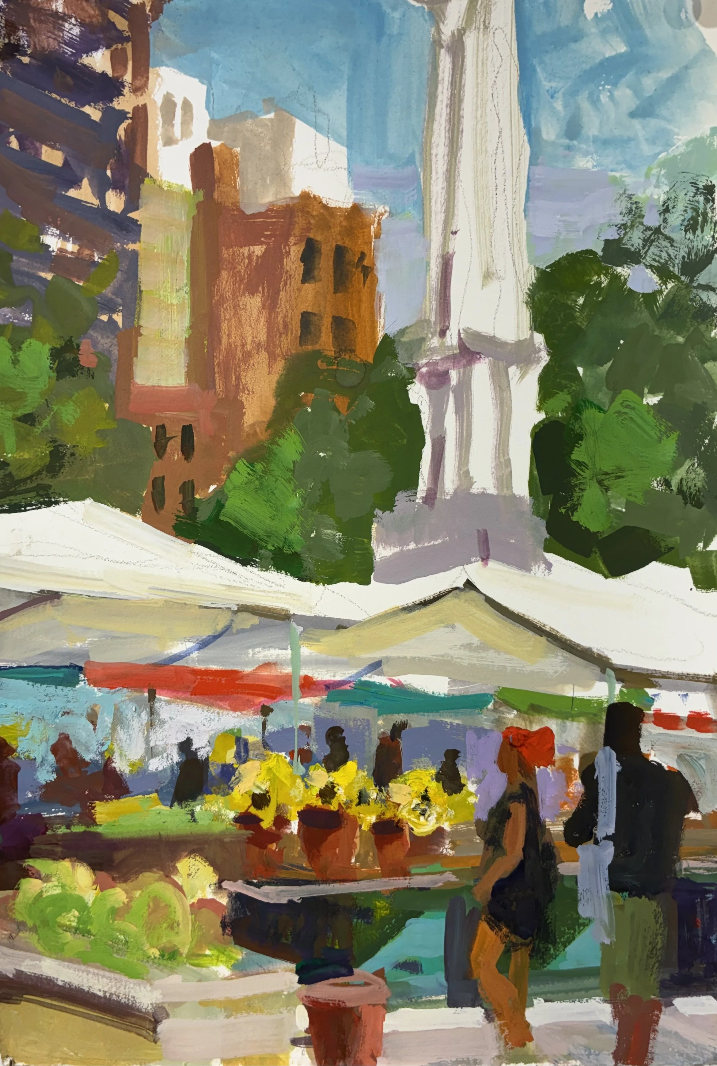 Janet Pedersen, "Saturday Market Shopping"