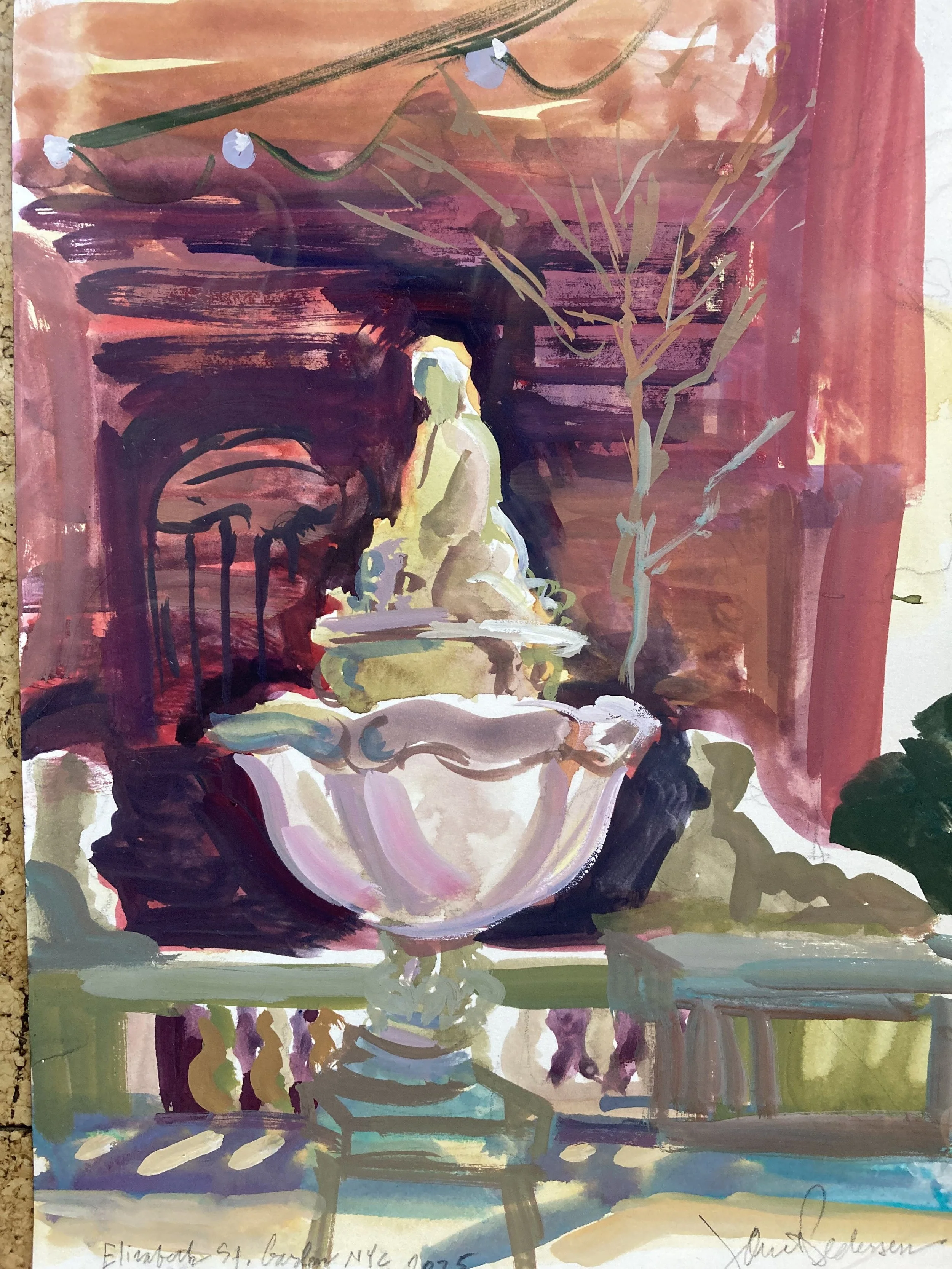 Janet Pedersen, "Elizabeth St. Garden Statue"