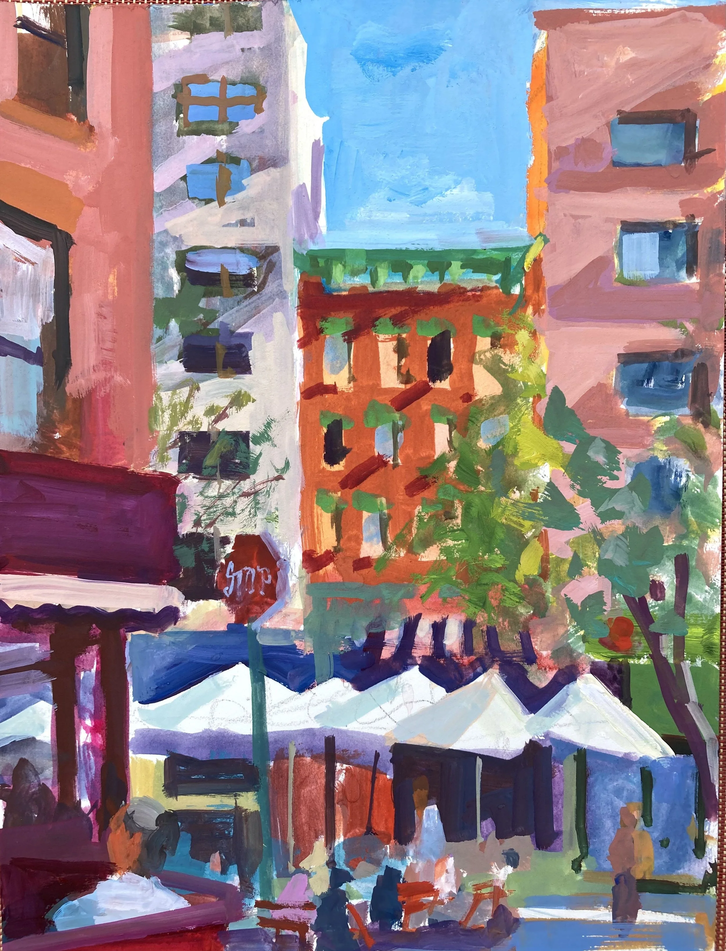 Janet Pedersen, "Ludlow and Canal Corner NYC"