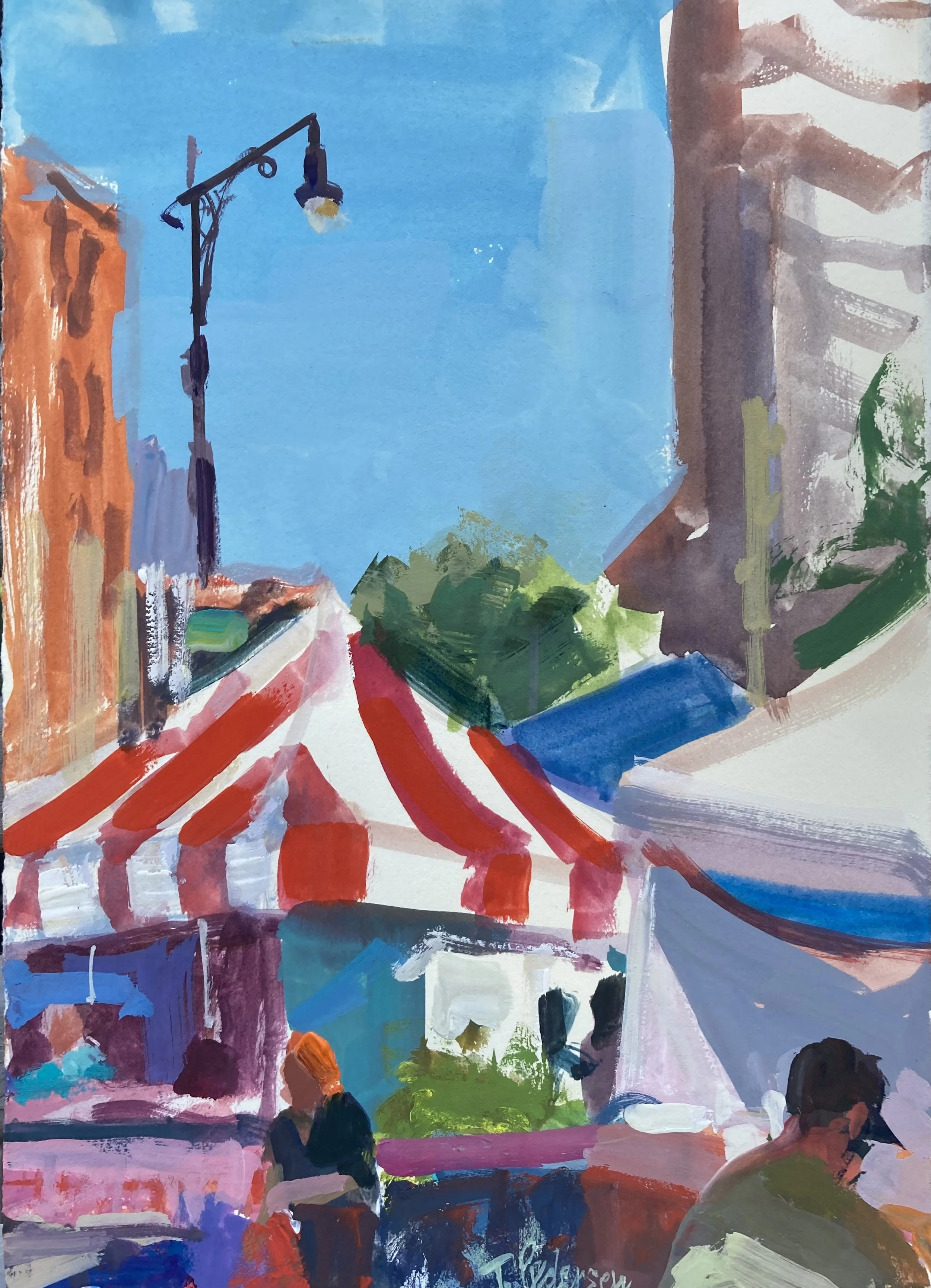 Janet Pedersen, "Saturday Market Grand Army Plaza"