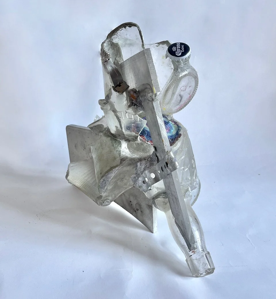 10. Shades_Repurposed Glass, metal, epoxy_12”x12”x9”_2025_1200 (1).jpeg