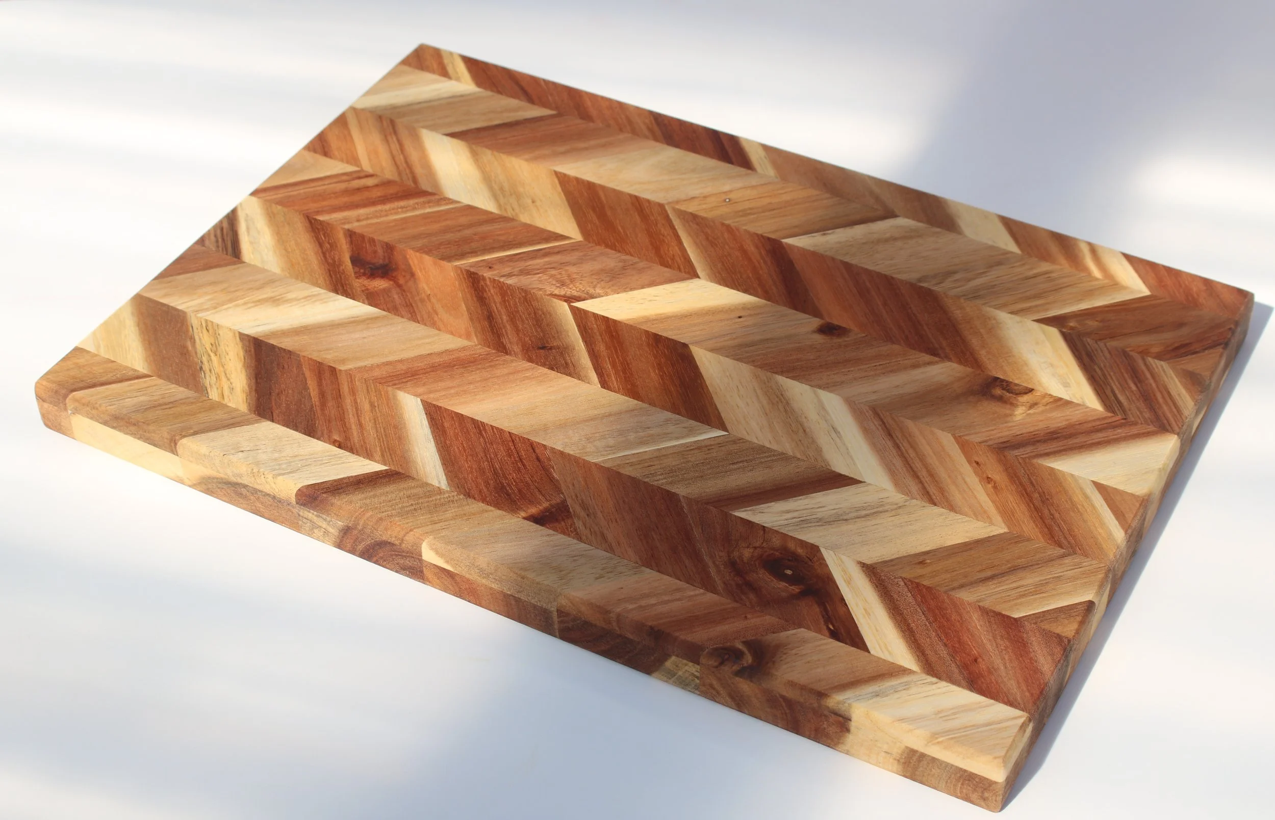 Planche à découper en chevrons