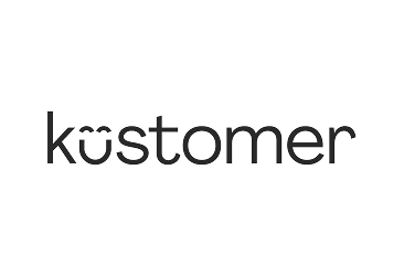Kustomer logo with black text on a white background.
