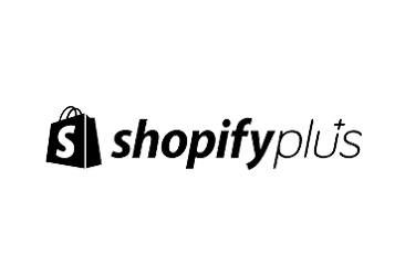 Shopify Plus logo with shopping bag icon and text