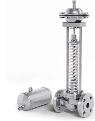 Válvula reductora de presión autopilotada para mantener presión constante aguas abajo. Apta para vapor, gases no inflamables y líquidos neutros en sistemas industriales.