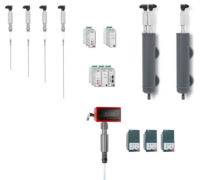 Dispositivos de control de nivel para calderas y sistemas industriales. Permiten regulación, indicación y señalización segura del nivel en vapor y agua caliente, protegiendo equipos y procesos.