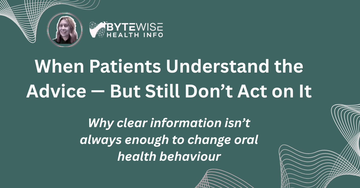 When Patients Understand the Advice — But Still Don’t Act on It