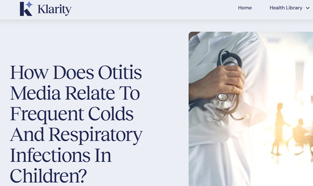 A person in medical attire holding a stethoscope, with a blurred background showing children and an adult.