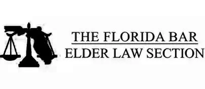 Logo for The Florida Bar Elder Law Section featuring a scale of justice and a gavel.