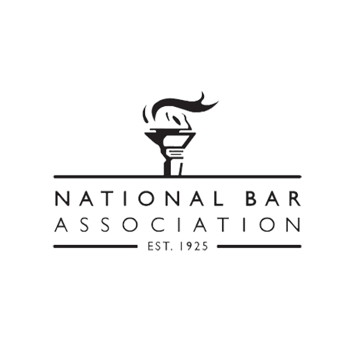 Logo of the National Bar Association featuring a torch with a flame over a stylized column, with text 'NATIONAL BAR ASSOCIATION EST. 1925' underneath.