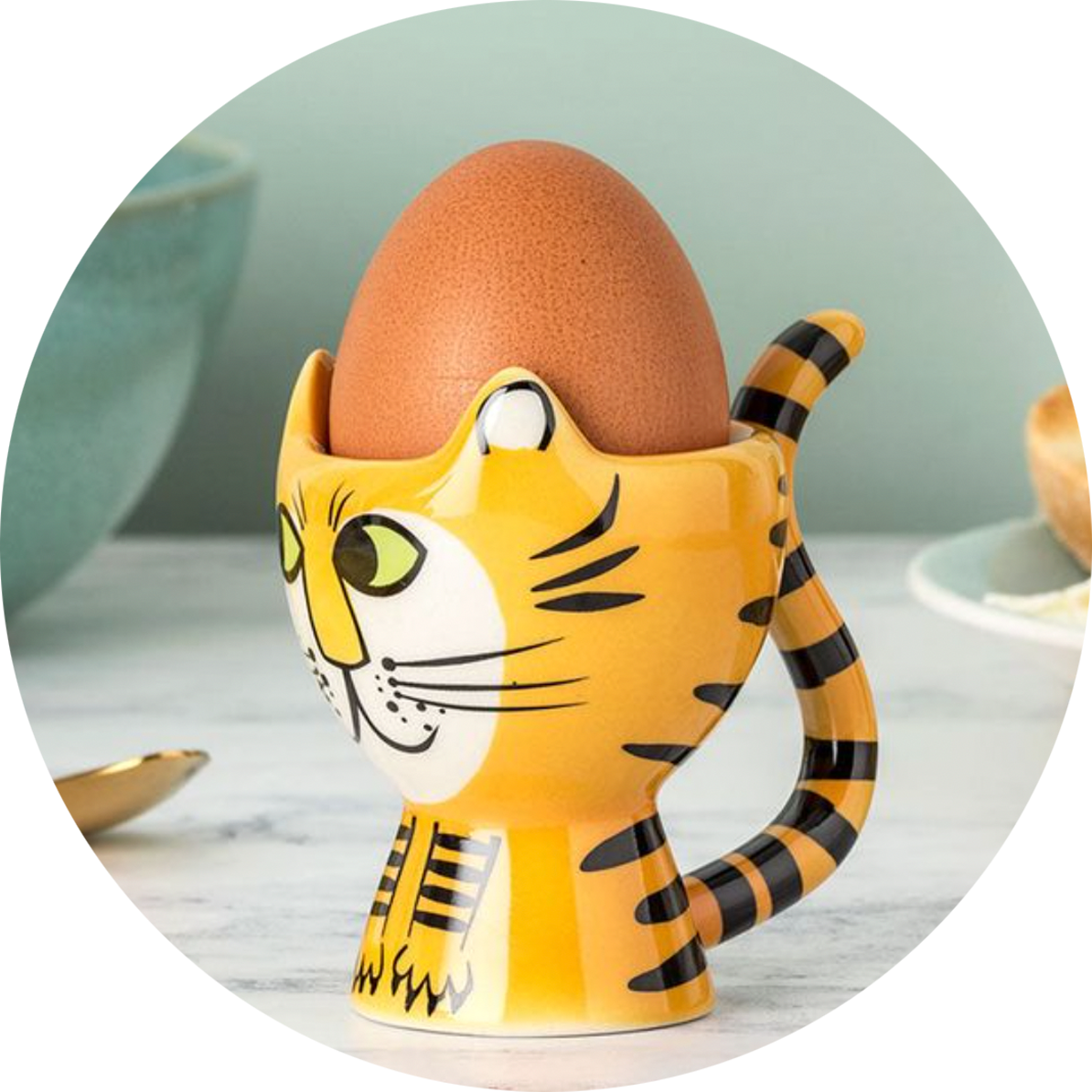 Easter Ceramic Egg Cup and Spoon