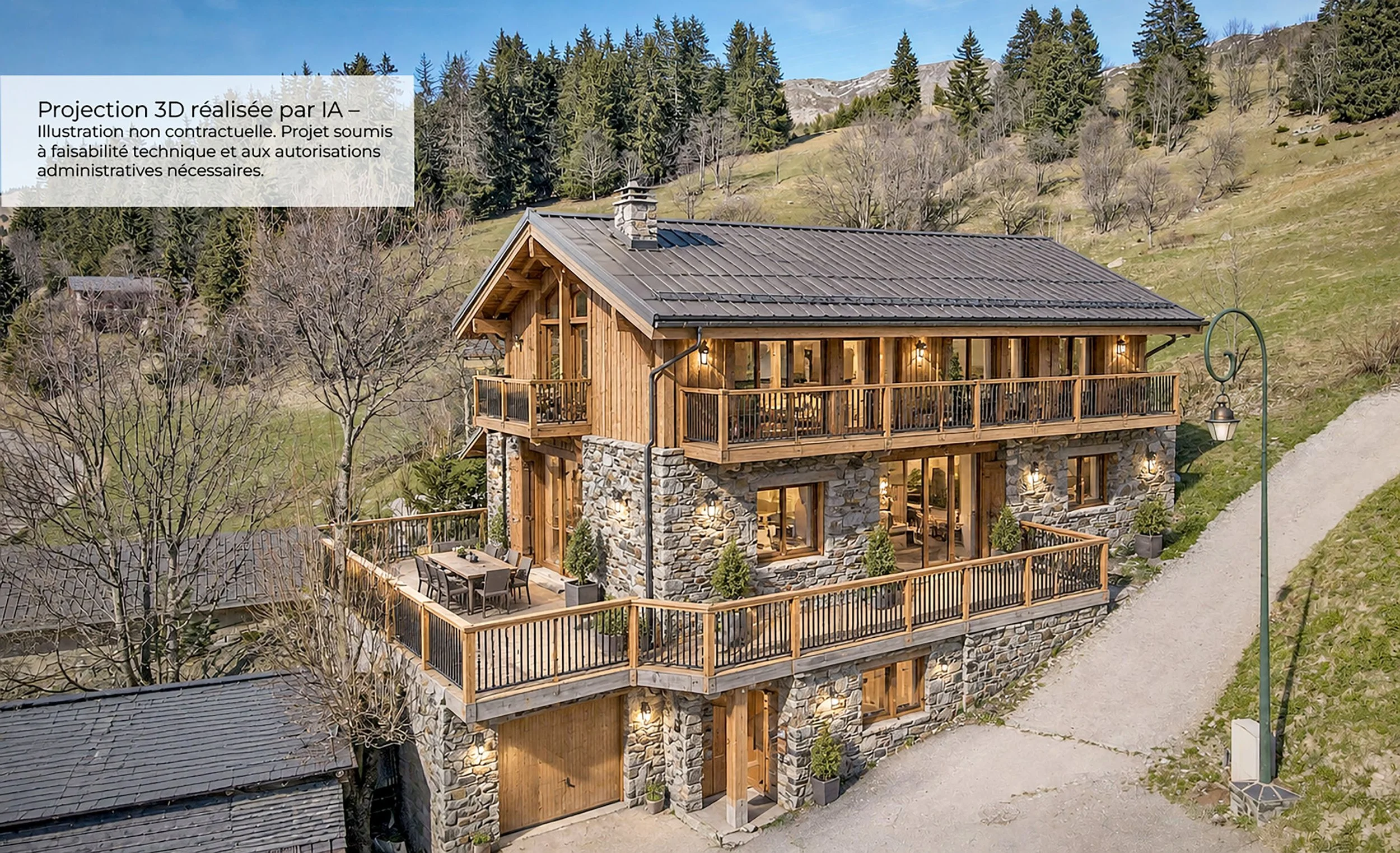 Chalet à vendre à Saint-Martin-de-Belleville avec fort potentiel de rénovation, investissement immobilier en montagne proposé par HOME SUMMIT avec l’accompagnement de HOME DATA.
