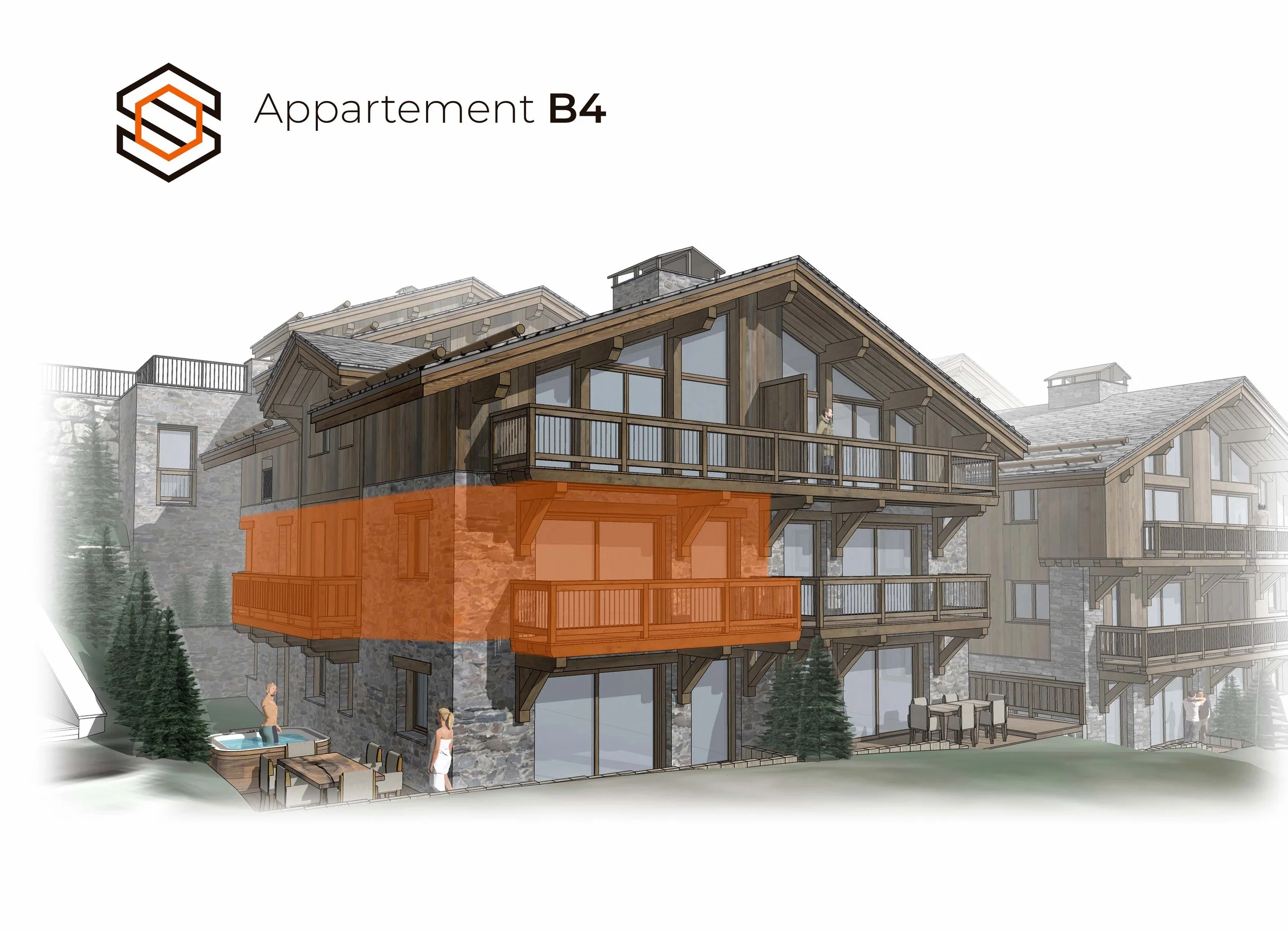 L’emplacement de l’appartement à vendre est indiqué sur la façade de la résidence, dans le cadre du programme immobilier, pris en charge par l’agence Home Summit.