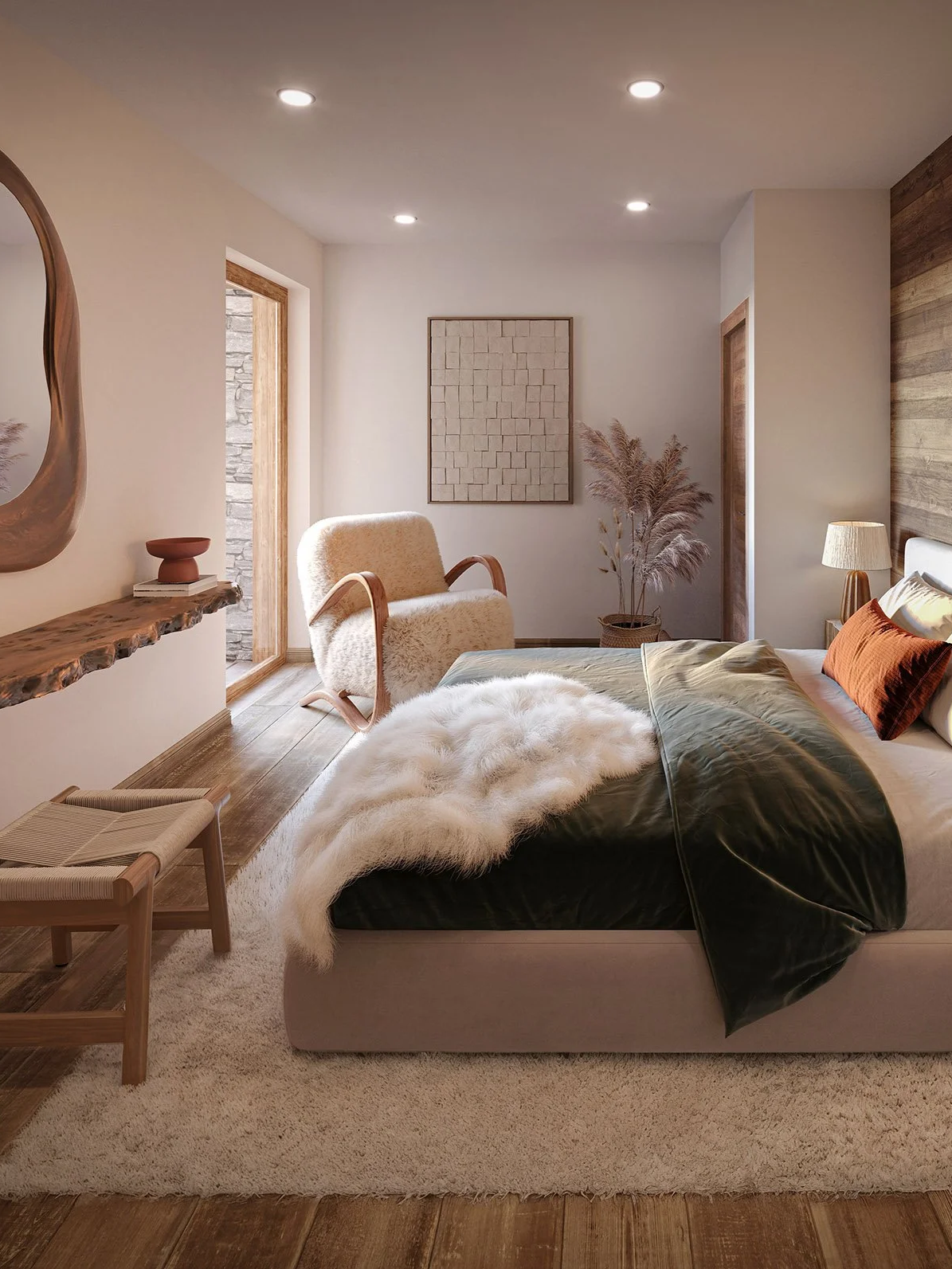 Appartement de prestige à vendre à Saint-Martin-de-Belleville avec chambre confortable et prestations premium, idéal pour une résidence secondaire.