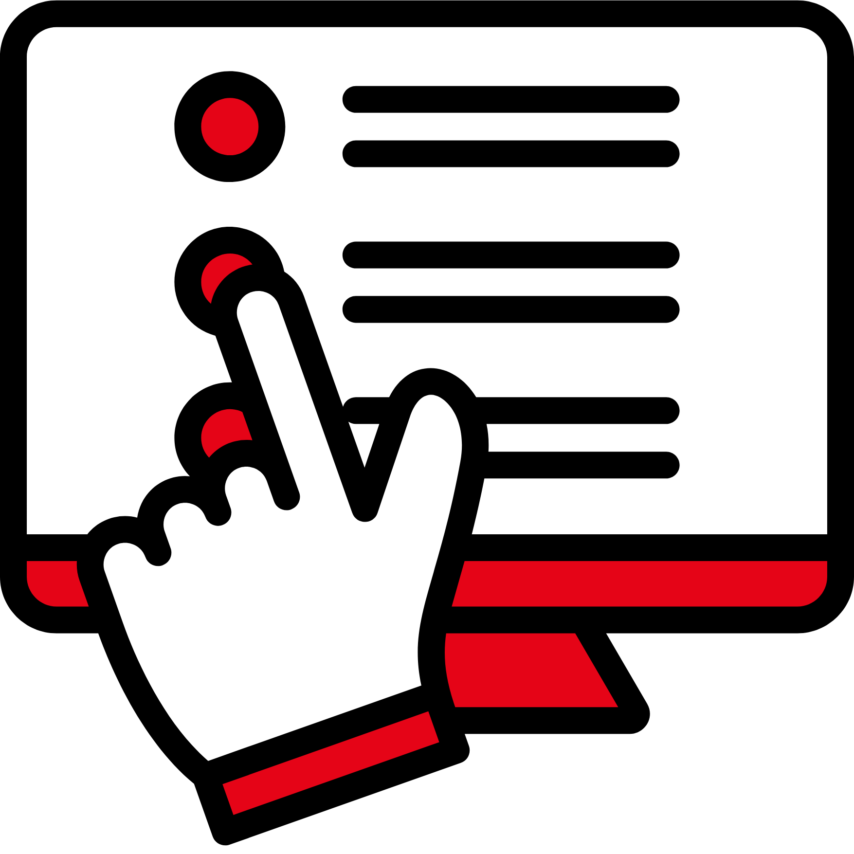 Sign-up and login icon representing account access