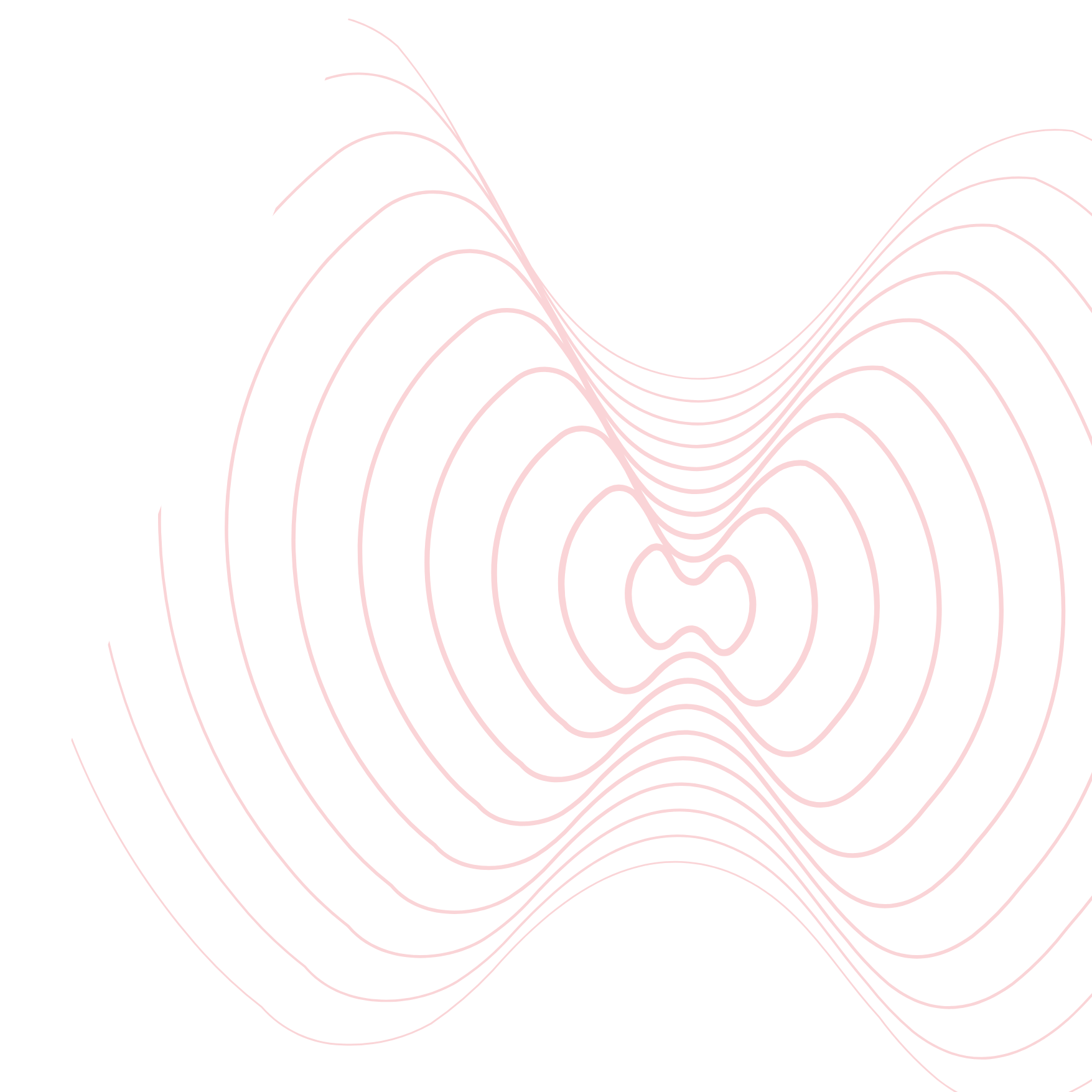 Red concentric wave lines on a white background symbolizing seismic activity, used as a subtle design accent for earthquake-related content.