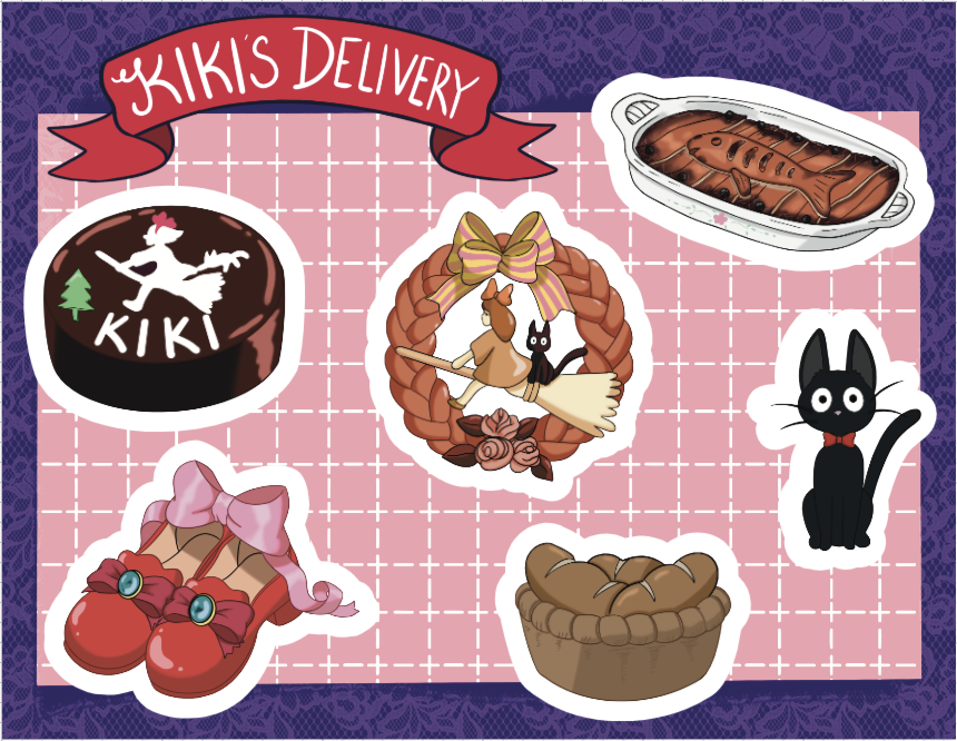 kiki's delivery sticker sheet
