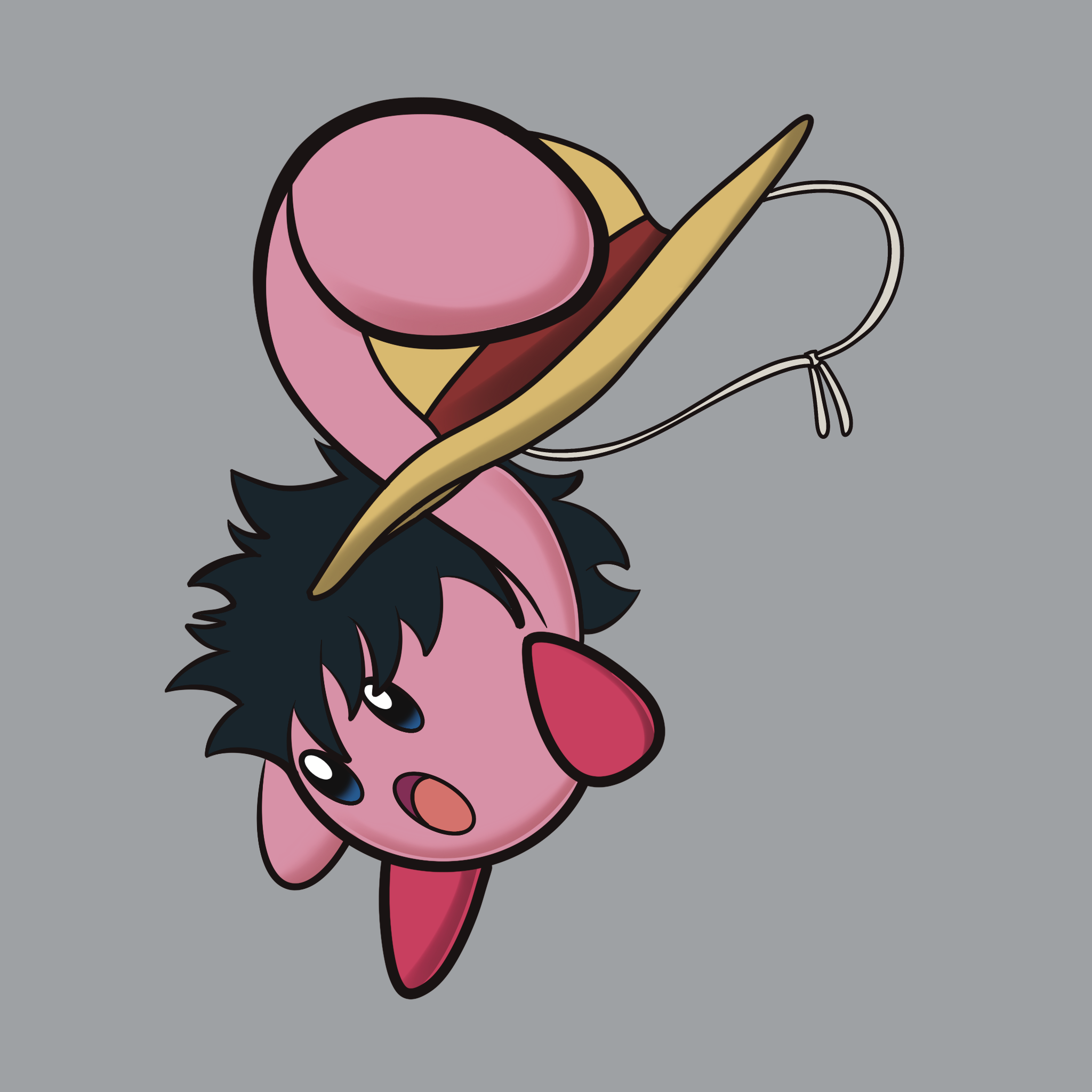 Kirby X One piece Pin