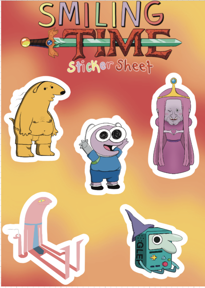 Smiling friends sticker sheet