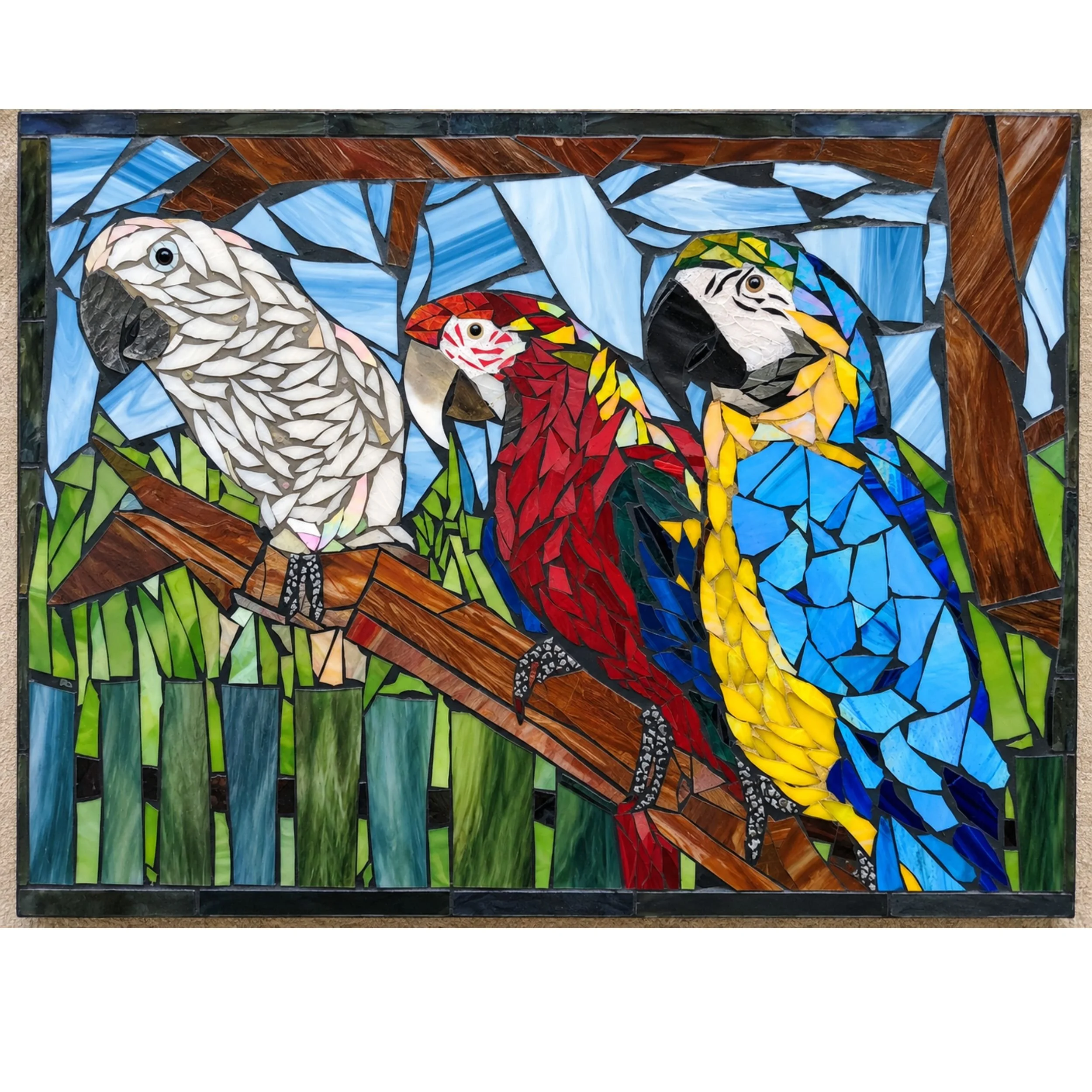 Three Macaws, 16 x 20"