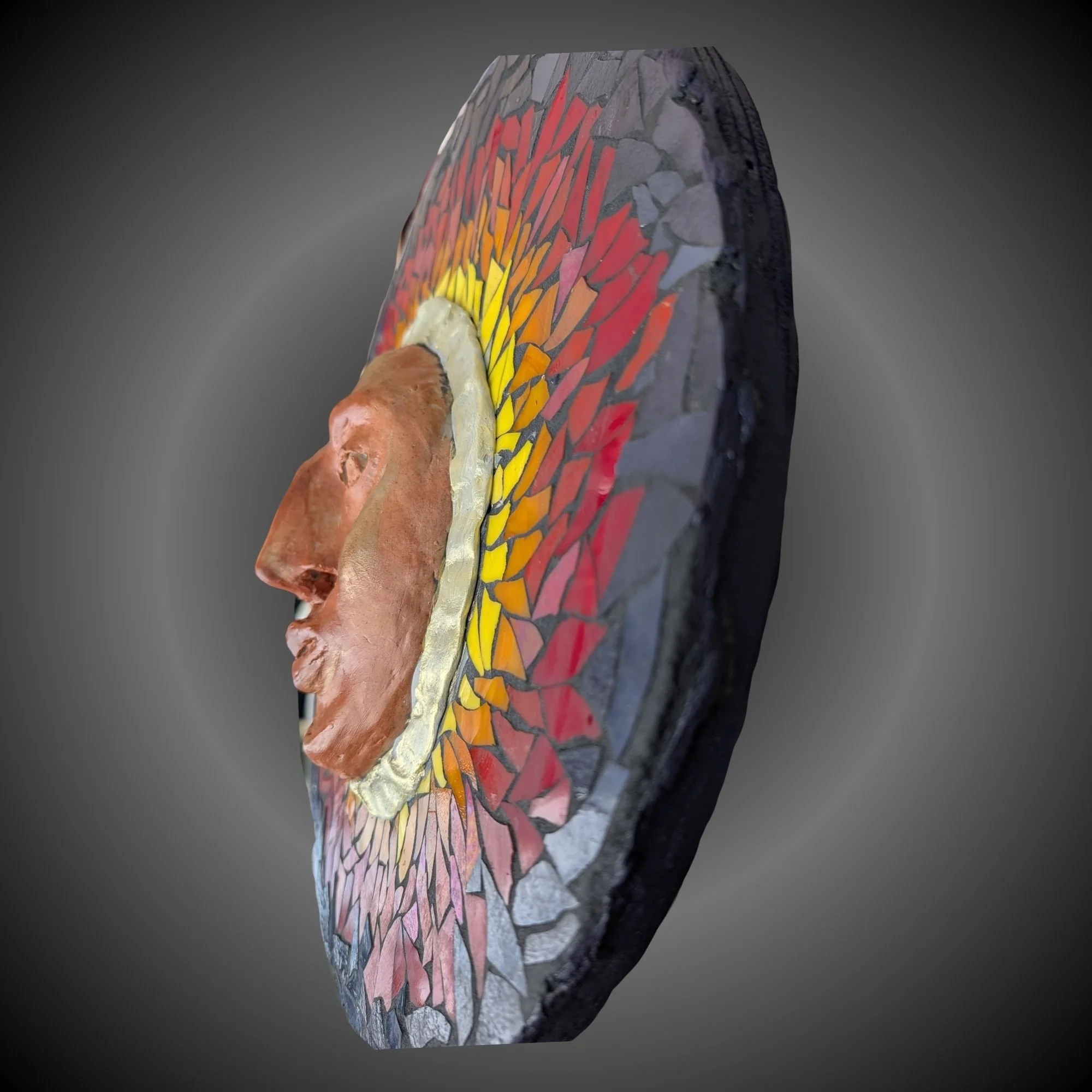 Sun (Presence), side view showing sculpted depth