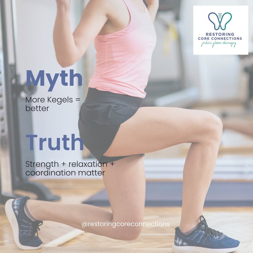 Myth: if you have pelvic floor symptoms, you just need to do more kegels.

Truth: Not always.
➡️ Leaks, urgency, pain or pressure aren&rsquo;t always automatically a strength problem.

💡For many people, symptoms come from:
- overactive or tense pelv