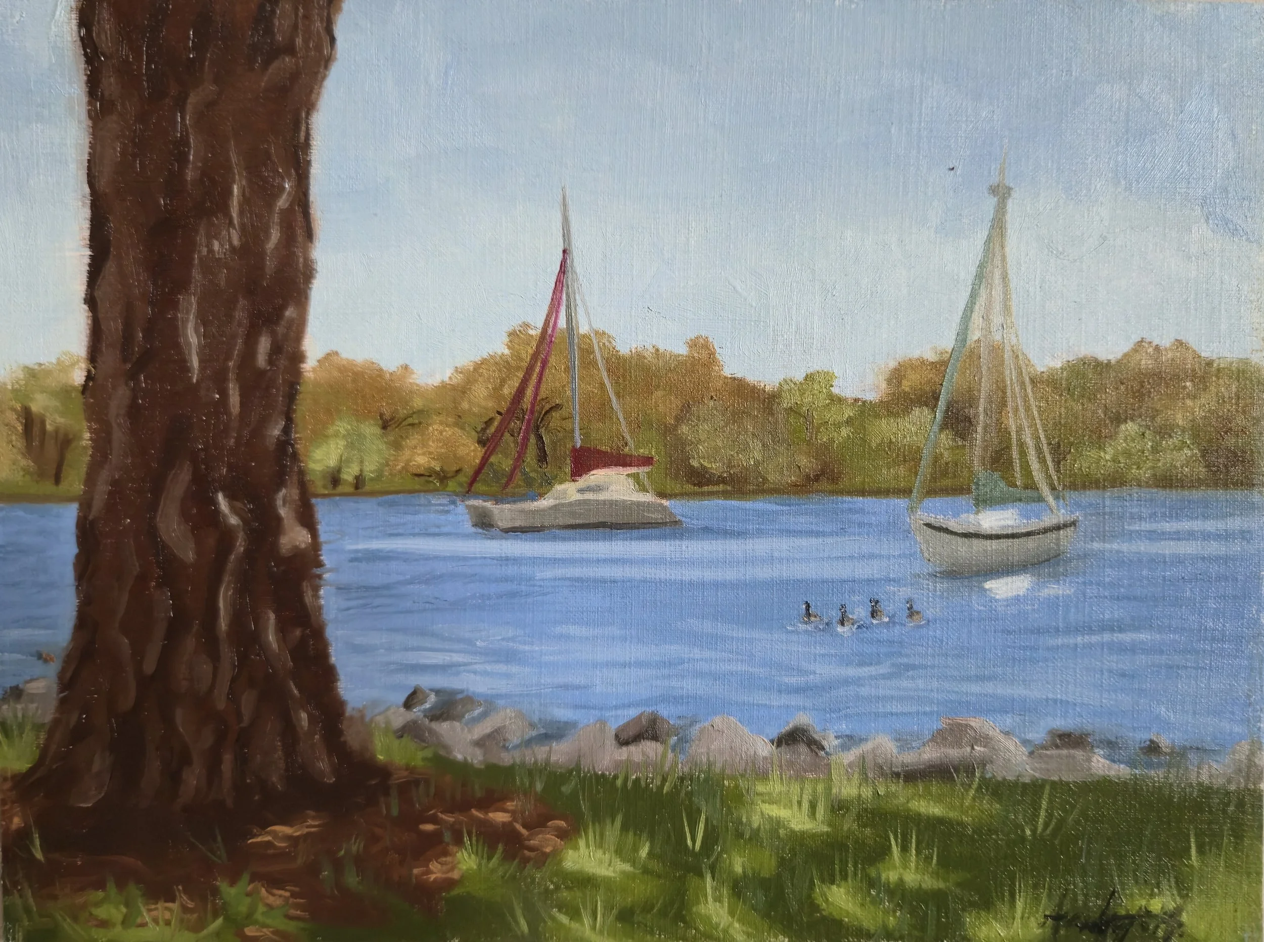 Plein Air no.5- Little Ducks